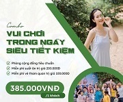 Chỉ 385K - Thỏa thích vui chơi trong ngày tại Resort 50ha